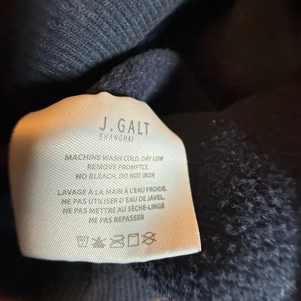 John Galt Brandy Melville Los Angeles 1984 USA Flag Sweatshirt Navy Blue White M - Image 6
