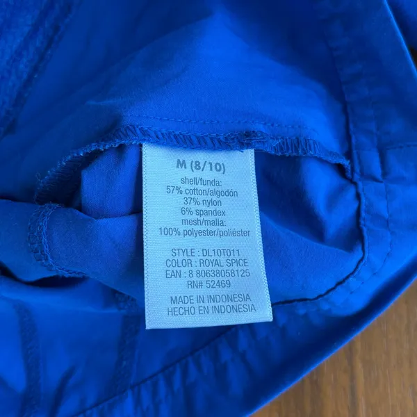 Vintage Danskin Now Track Jacket M Blue Mesh Zip Up Windbreaker Y2K Mom Workout - Image 9