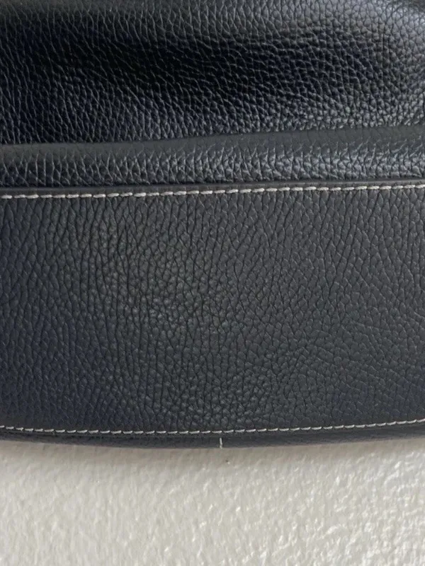 Dooney & Bourke Pebble Grain Classic Black Leather Hobo Handbag Adjustable - Image 6