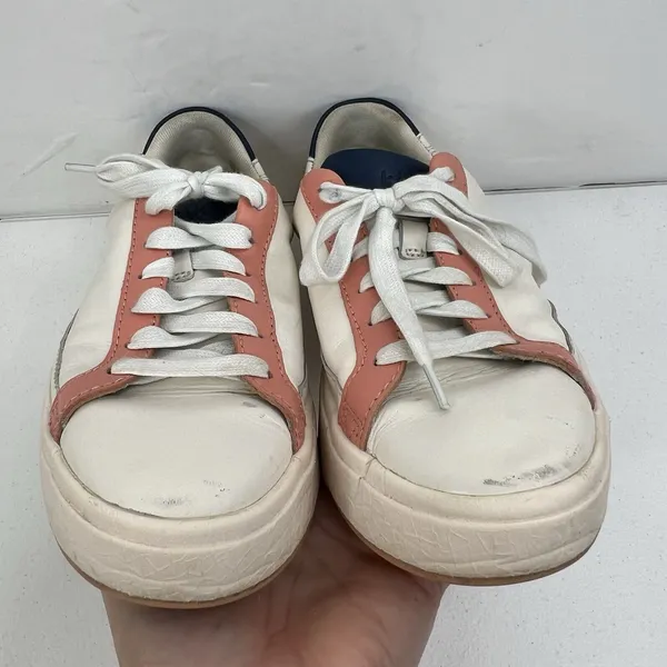 Kizik Vegas Clover Men’s 4.5 Women’s 6 Hands Free Shoes Sneakers Coral‎ Cream - Image 9