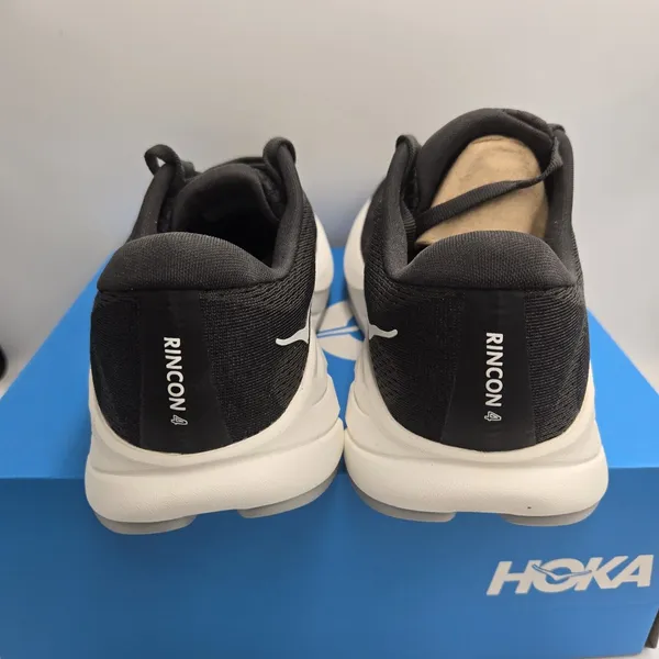 HOKA One One Rincon 4 Running Shoes Women’s 9 B Black White Sneakers 1155131 NEW - Image 5