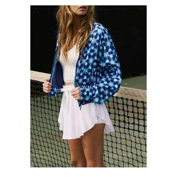 NWT Free People Movement Top Speed Water-Resistant Jacket Women's M Blue‎ Tennis - Image 4