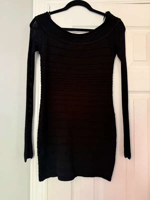Forever 21 Black Long-Sleeve Ribbed Bodycon Dress - Women - Image 2