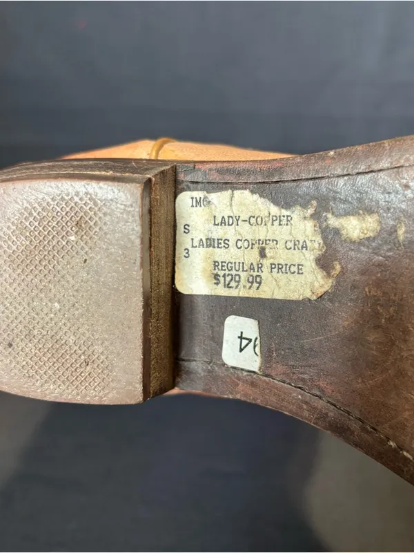 Pecos Bill size 6 Classic Tan Copper Leather Western Cowboy Boots - Image 7