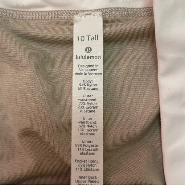 Lululemon Athletica BNWOT white speed shorts 10 tall - Image 5