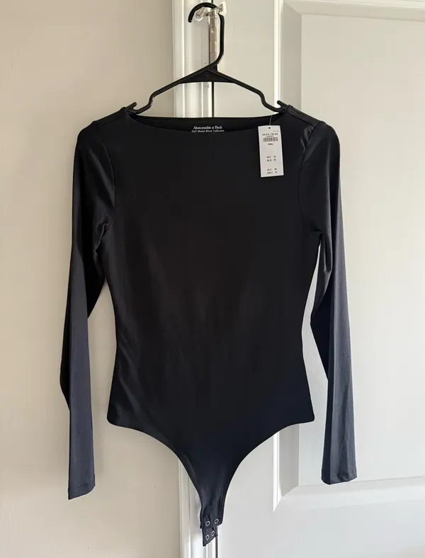 Abercrombie Long Sleeve Bodysuit Black - Image 2