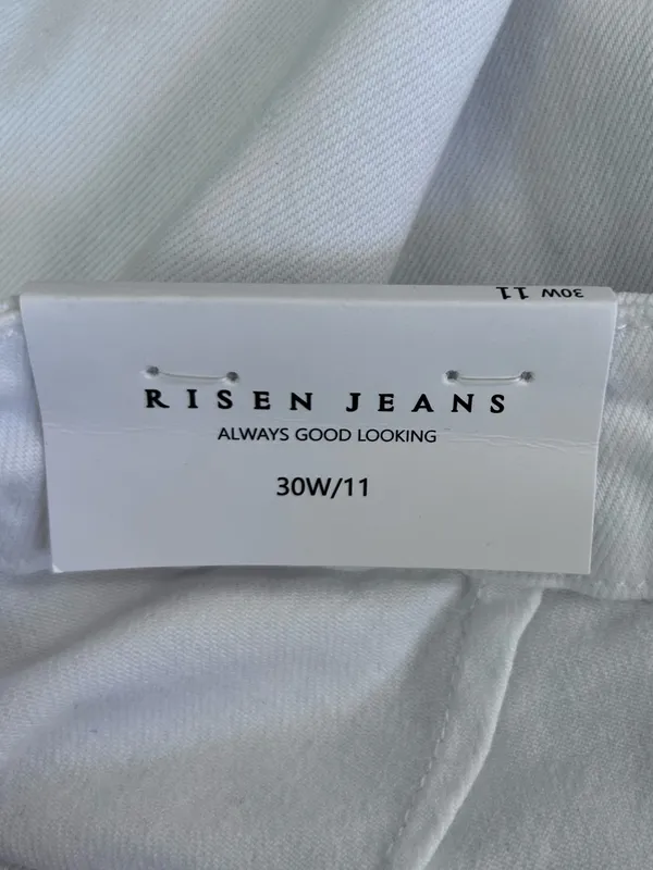 NWT Risen Jeans Tummy Control White High Rise Wide Leg Jeans Size 30/11 - Image 5
