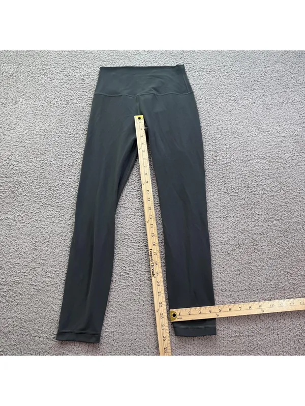 Lululemon High Waisted Leggings Womens 2 Gray Athletic Yoga Pants Running Gym - Image 4