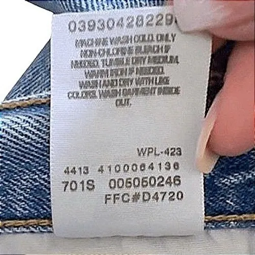 Levi's 505 Vintage Regular Fit Light Wash Denim‎ Jeans Women's W38 L30 - Image 11
