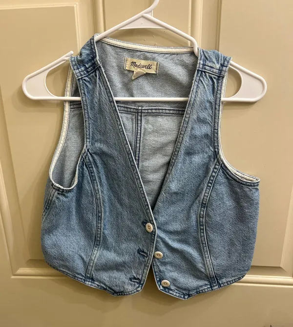 Madewell Katrina Denim Crop Vest Top - Image 2