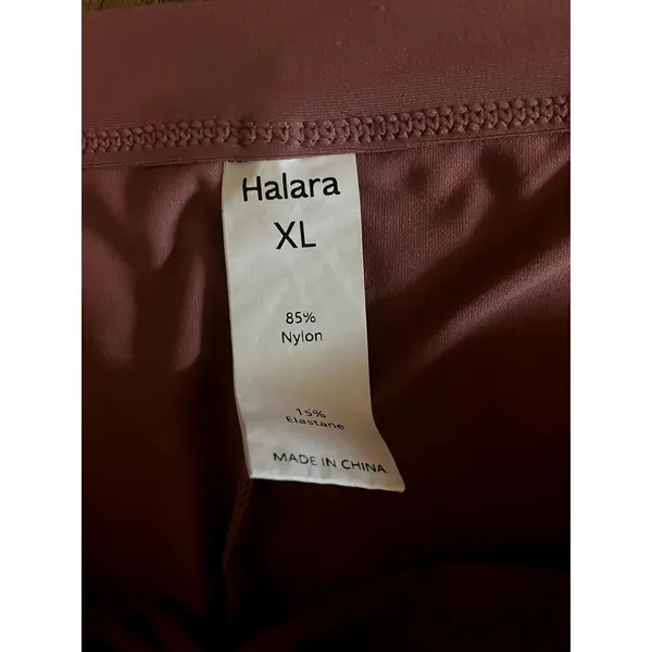 HALARA High Waisted Tie Front PANTS OR JUMPSUIT Size XL Light Rose Red - Image 5