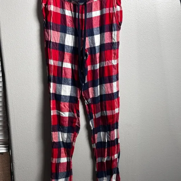 Aerie Women Winter Christmas Red Plaid Flannel Pajama Pants Size XS.‎ - Image 3