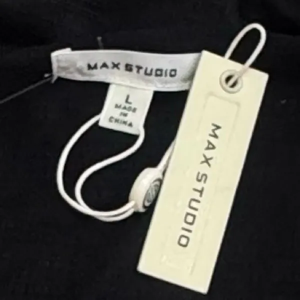 NEW Max Studio Tiered Little Black Dress Capsule Minimalist Dark‎ Romantic L - Image 8