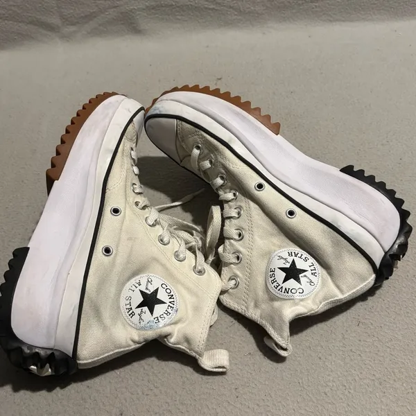 Converse Run Star Hike Platform Unisex High Top Sneakers light beige M 6.5 W 8 - Image 7