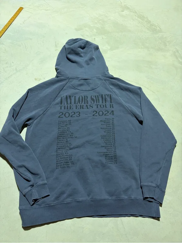 Taylor Swift washed Blue Pullover Hoodie The Eras Tour 23-24 large - Image 11