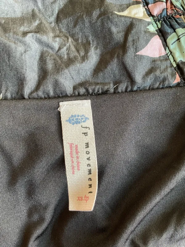 Free People Black Floral Athletic Shorts The Way Home XS - Image 6