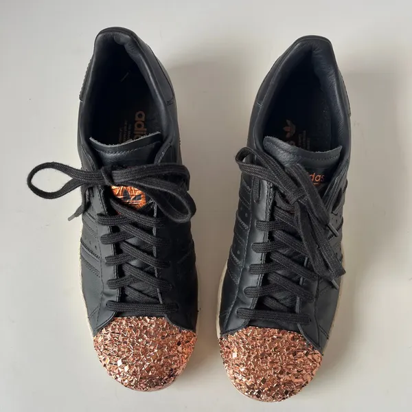 Adidas Superstar Y2K Womens 7.5 Shoes Sneakers Festival Glam Streetwear Black - Image 7