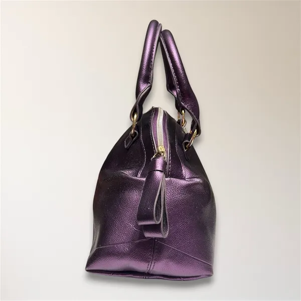 Victoria's Secret Y2K Metallic Purple Quilted Satchel Handbag‎ McBling Retro Bag - Image 7
