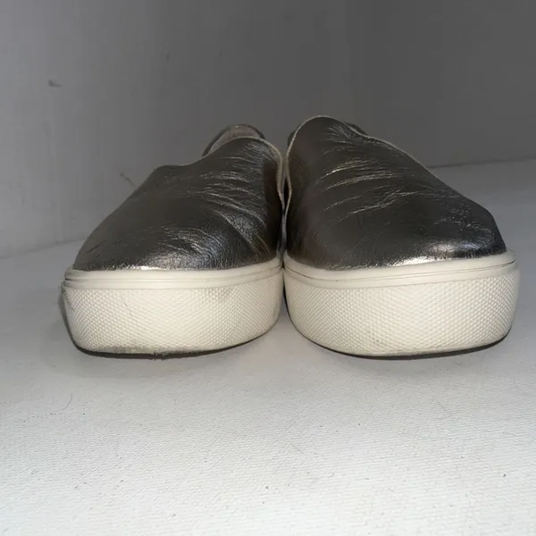 Birdies Swift Gold Metallic SlipOn Leather Sporty Preppy Cushion Sneakers Size 8 - Image 11