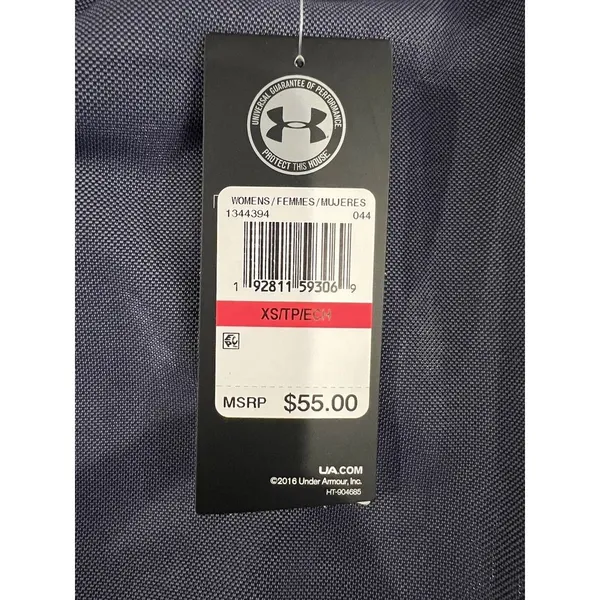 NWT Under Armour Shimmering Lined Fleece Tunic‎ Sweatshirt Sz XS Purple/Gray - Image 6