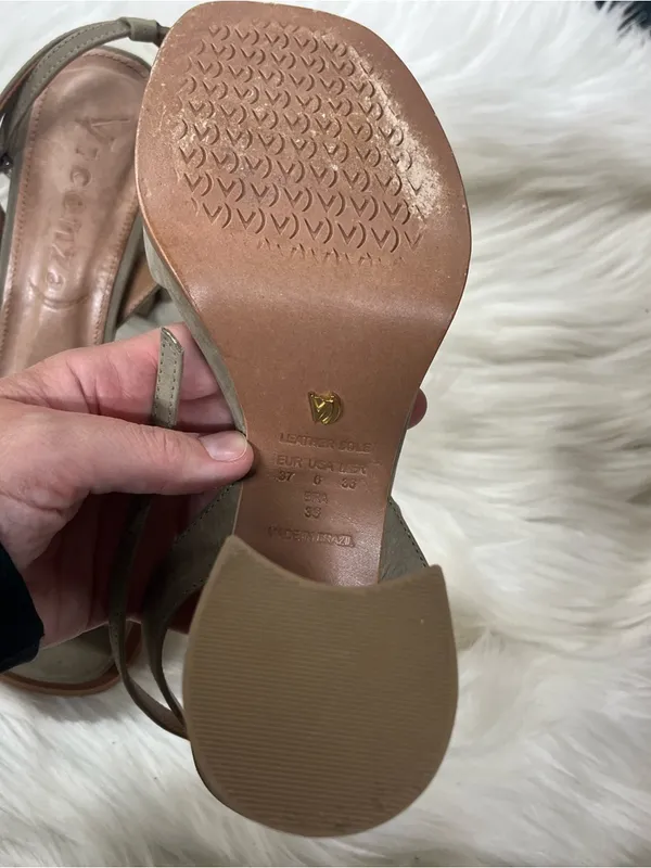 NEW Anthropologie Vicenza Strappy Platform Heels in Olive Green size 6 women’s - Image 11