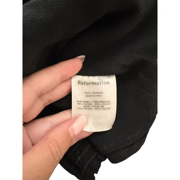 REFORMATION Cropped Camisole Black Sz 0‎ - Image 5
