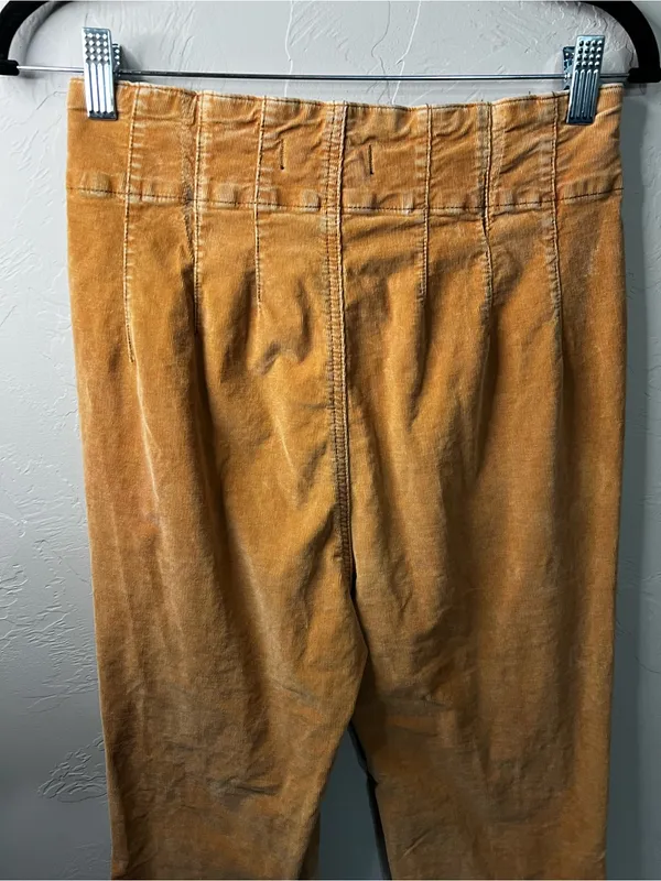 We The Free People Jayde Corduroy Flare High Rise Ginger Spice Yellow Pants - Image 6
