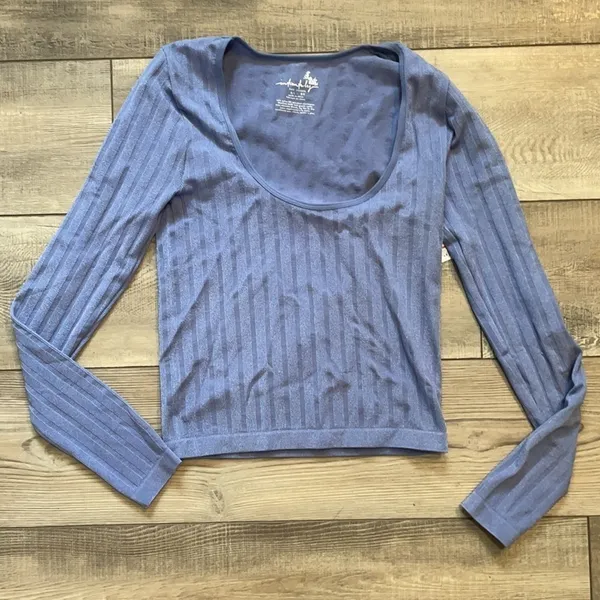 Free People Lucky You Blue Layering Top - Image 9