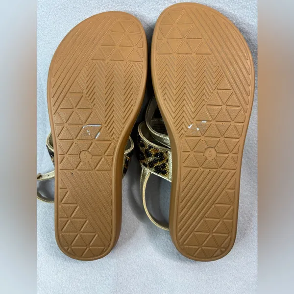 Daisy Fuentes JOLIEN 9 Gold and Tan Leopard Sandals - Image 6