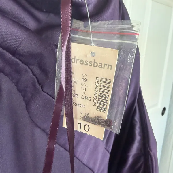 Dressbarn purple beaded waist midi dress - Image 7