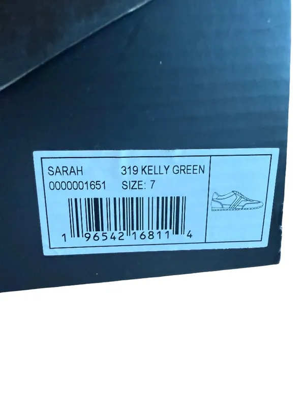 Shu Shop Sarah Sneakers Tennis Shoes Athletic Kelly Green Lace-Up Size 7 NIB NEW - Image 9