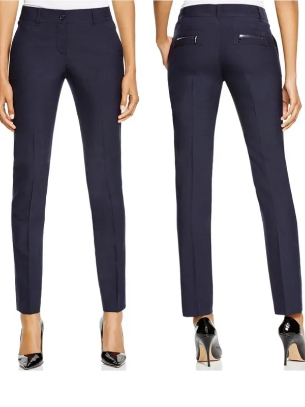 Tory Burch Eliza Navy Trouser Pants, size 2 - Image 2