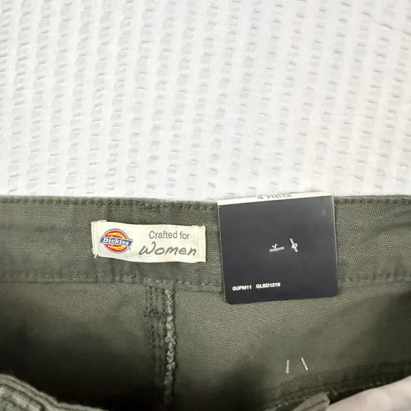 Dickies Womens Slim Fit Duck Carpenter Pants Olive Green FD2600RMS Size 4 Reg - Image 2