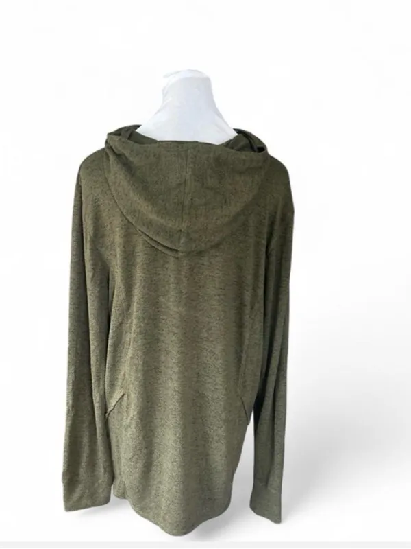 Cuddl Duds Olive Hooded Knit Top - Image 5