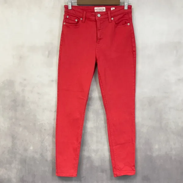 Lucky Brand Bridgette Skinny Jeans Women 6/28 Red‎ Stretch Ankle Indie Minimal - Image 15