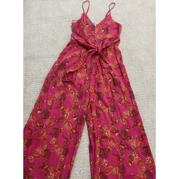 Free People Hot Tropics Jumpsuit Pink Orange Size 2 - Image 14