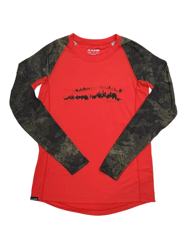 Dakine Hillcrest Orange and Camo Crew Top size Large - Image 2