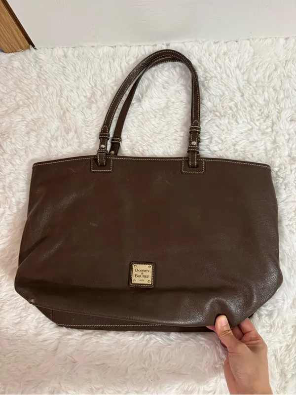 Dooney & Bourke Chocolate Brown Leather Shoulder Tote - Image 14