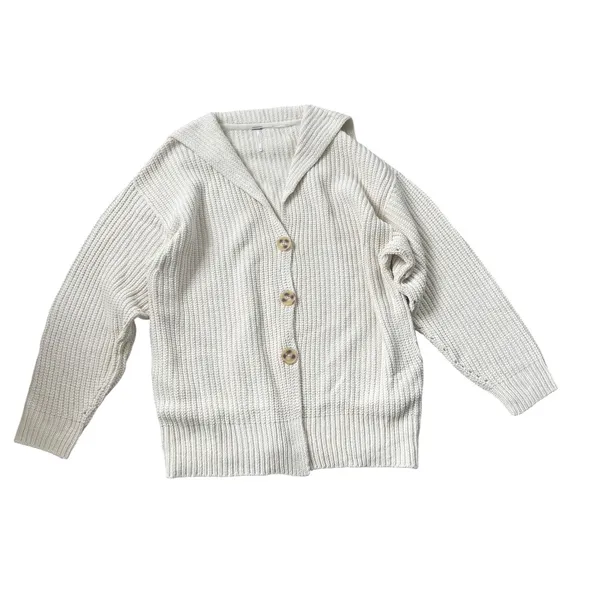 NEW Free People Swim to Deep Cardigan Birch Cream Beige - Image 3