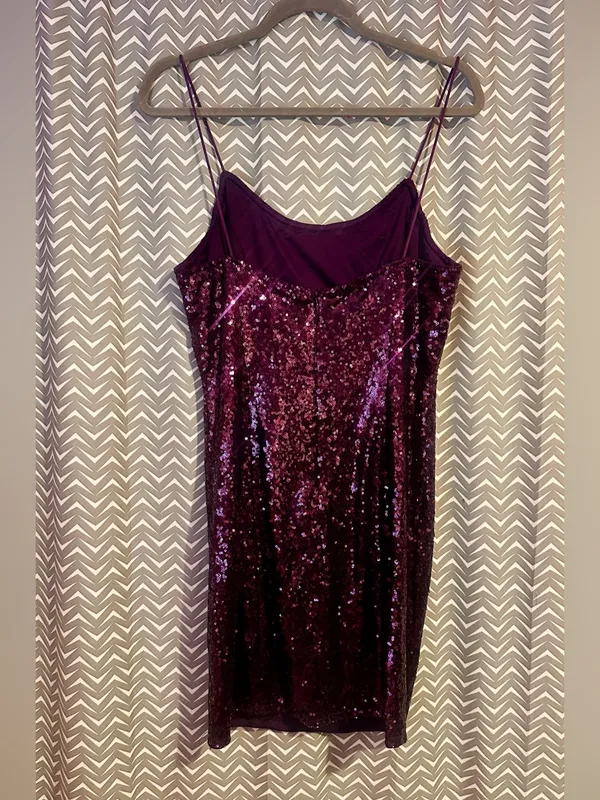Lulus | Bring It Purple Sequin Bodycon Mini Dress, XL - Image 5