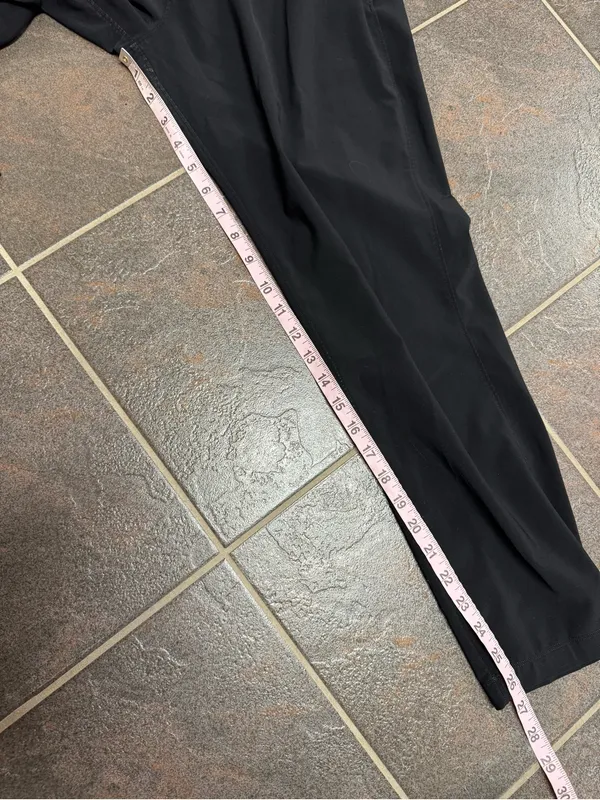 Lululemon On The Fly Pants Drawstring Waist Pull On *Woven 28" Black 6 - Image 12