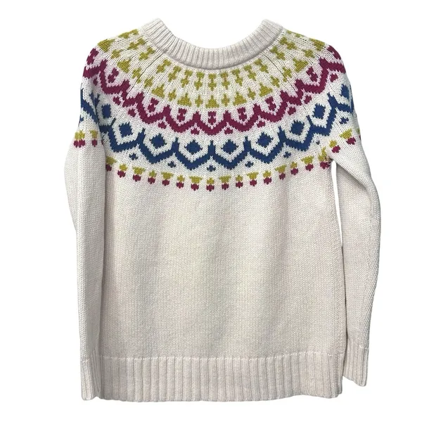 J. Crew Fair Isle‎ Knit Sweater Women's Size S Merino Wool Blend Scandi Minimal - Image 4