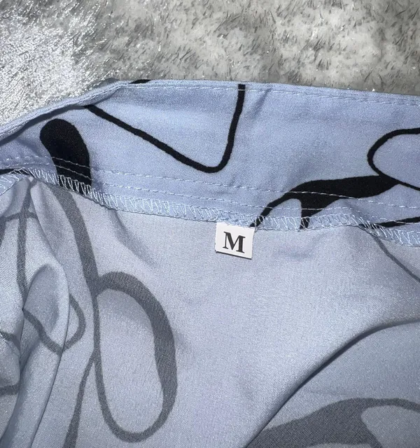 Light Blue Faces MIDI Skirt Size M - Image 2