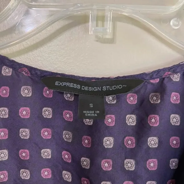 Express Design Studio size small purple silk top - Image 4