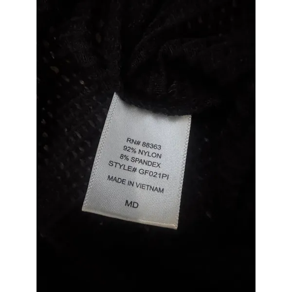 Jordan Taylor Black Mesh Wide Leg Swim‎ Cover-Up Pants Women's Medium - Image 5