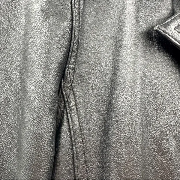 Vintage 90s Wilsons Leather Black Genuine Leather Jacket‎ Coat Size M - Image 13
