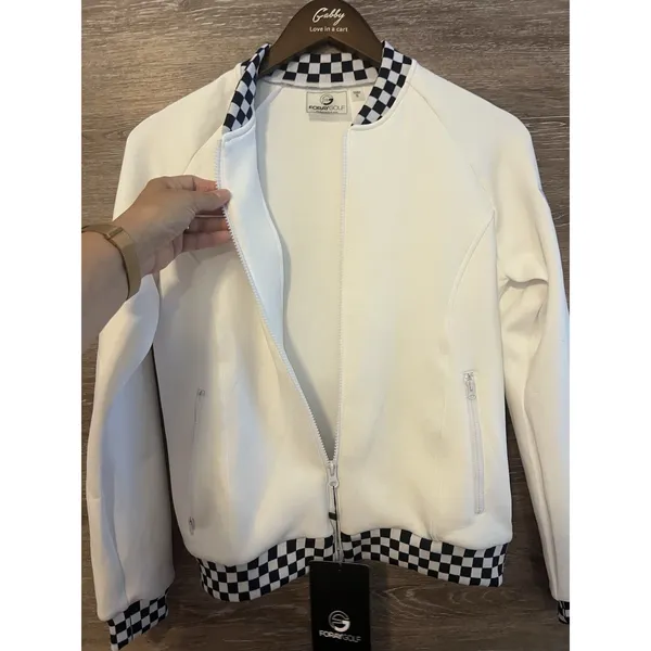 Foray Golf Women Jacket White Size Small Neoprene Bomber Natures Way NEW - Image 6