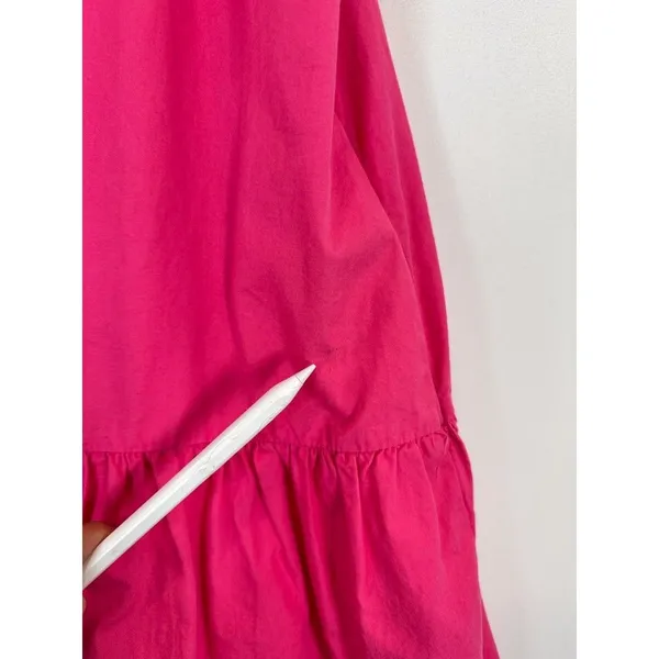 Love The Label Dress Pink Poppy Mini Smocked Flutter A Line Barbiecore Small - Image 5