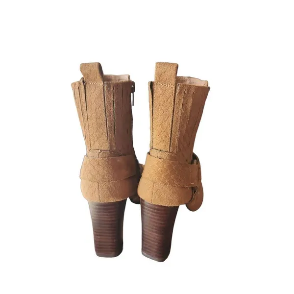 COCONUTS by Matisse Women Brown Suede Zip Up Boots sz 6 Western‎ Coastal Cowgirl - Image 3