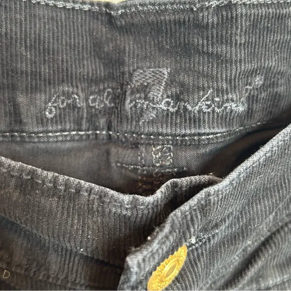 7 For All Mankind Black and Burgundy Corduroy Pants‎ Size 24 - Image 16
